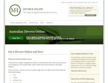 Tablet Screenshot of divorce-online.com.au
